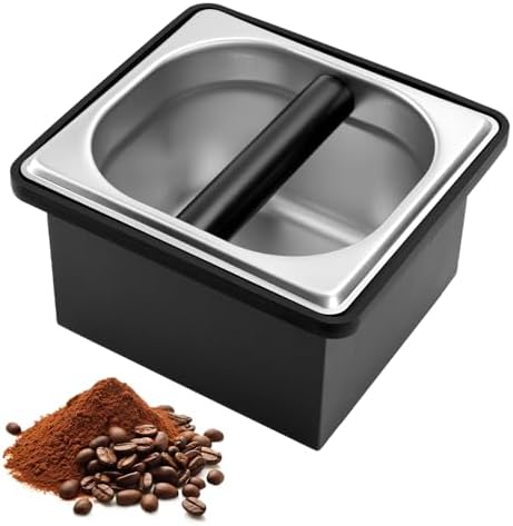 Espresso Knock Box Stainless Steel Coffee Puck Container Knockbox by LYHLYA
