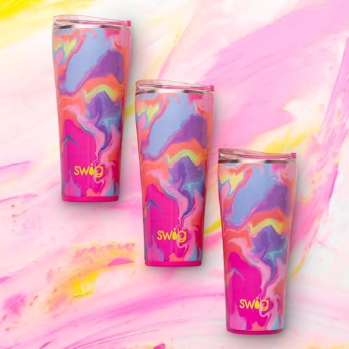 Swig Life 32oz Insulated Tumbler with Lid, Candy Crush - Image 3