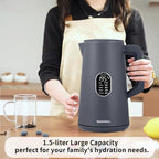 1.5L Electric Kettle Temperature Control, Gray - Image 2