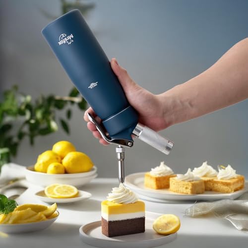 Mrsfox Professional Aluminum Whipped Cream Dispenser – 500 mL (Blue) - Image 2
