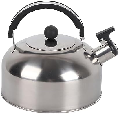 Phefop 3L Stainless Steel Whistling Camping Kettle, Lightweight Compact Design, Suitable for Hiking, Camping (Stainless steel color) - Image 2