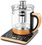 1.8l Electric Glass Kettle,800w Tea Maker with 18 Smart Menus,24h Timer,Temperature Control,Infuser,Water Boiler for Coffee Soup by Unknown