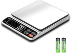 Scale Jazz Food Scale,5kg/11lb Digital Kitchen Baking Scale Grams and Ounces for Cooking Coffee Meal prep Packages Weight Loss,0.1g high Precision,7Units with Timer, Easy Clean Stainless Steel by SCALEJAZZ