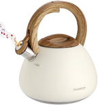 MARSKITOP Tea Kettle, 2.6 Quart Whistling Tea Pot for Stove, Cream White by MARSKITOP
