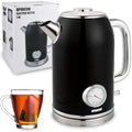 APOXCON Electric Kettle with Thermometer, 60.87 oz Tea Kettle - Black by APOXCON