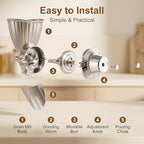 GVODE Grain Mill Attachment for KitchenAid Stand Mixer, 9 Grind Levels - Image 4