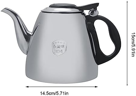 Tea Pot, Stainless Steel Small Teapot Gooseneck Kettle Tovetop Teapot Hot Water Heater Coffee Kettle for Stove Top Induction Hob(1.5L) - Image 5