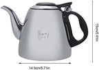 Tea Pot, Stainless Steel Small Teapot Gooseneck Kettle Tovetop Teapot Hot Water Heater Coffee Kettle for Stove Top Induction Hob(1.5L) - Image 5