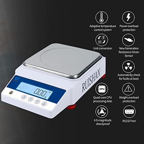 Lab Scale 1000gx0.01g Accurate Analytical Balance Digital Electronic Precision Balance Laboratory Scale Jewelry Gold Scale Scientific Scale Kitchen Scale |for Laboratory, Industrial, Business - Image 6