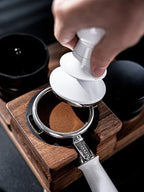 58.5mm White Espresso Tamper, Calibrated Spring Loaded Coffee Tamper with 30lb & 20lb Springs, Self-Leveling for 58mm Portafilter - Image 2