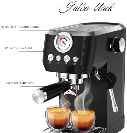 MAttinata 1663L Espresso Machine 20 Bar, 10mm Steam Wand for Milk Frother - Image 2