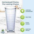 Insulated Drinking Glasses 22oz 4-pack - Great for Iced Coffee & Hot Drinks - Image 3
