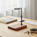 Yajuyi Coffee Stand Pour Over Station Dripper Holder Rack With Adjustable Height Metal Bracket And Wood Base Stable Non Slip Pads suitable for home kitchen, Black, Solid Wood B - Image 6