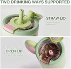 BABLOV Insulated Coffee Tumbler with Straw 23oz Travel Coffee Cup Green - Image 6