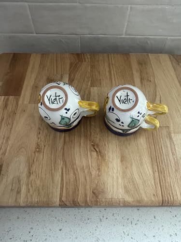 Set of 4 Hand Painted Italian Ceramic Cups 2 oz – Made in Italy Lemon Design, Artisan Pottery Shot Glasses for Espresso - Image 4