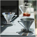 1-2 Cup/2-4 Cup Espresso Filter Portable Barista Tools,PC Coffee Dripper With Handle Drip Coffee Cone Filter(2-4 Cup Black) - Image 7