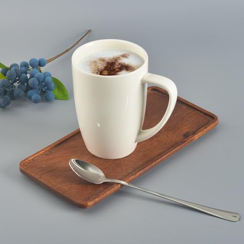 homEdge Porcelain Mug Set, 12 Ounces Cup for Tea, Latte, Mocha, Hot Chocolate, Set of 6, White - Image 7