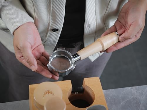 54mm Espresso Kit for Breville – Maple Bottomless Portafilter, Coffee Distributor, Tamper, WDT Tool, 2 Puck Screens – Fits Barista Express, Pro, Touch, Bambino, Infuser - Image 2