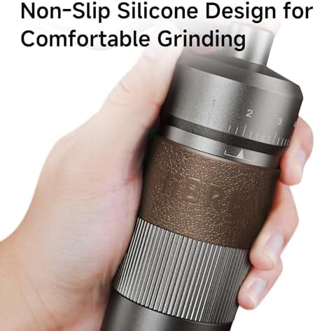 HiBREW G4B Manual Coffee Grinder, Adjustable Dial Aluminum Burr Mill - Image 4