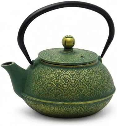 30.4oz Small Cast Iron Tea Kettle Teapot for Stovetop,Green Tea Pot by SECHUDO