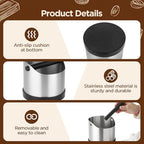 VINATO Stainless Steel Knock Container 1.2 L for Portafilter, Espresso Knock Box with Removable Knock Bar, Compatible with De'Longhi, Sage, Ninja - Image 3