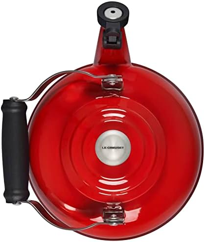 Le Creuset Enamel On Steel Whistling Tea Kettle, 1.7 qt., Cerise - Image 3