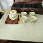 Chinese Kung Fu Tea Set, Semi-Automatic for Lazy Users, Exquisite Gifts Set, Perfect for Christmas, Father's Day, Mother's Day, and Birthday Gifts. (Green-Mountain) - Image 3