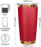20 oz Tumbler Bulk Stainless Steel Tumblers with Lids and Straws Bright Red - Image 2