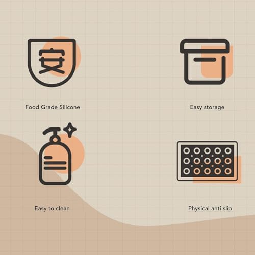 Coffee Tamping Mat Silicone, Slip Coffee Tamper Pad, Food Grade Silicone Tamping Station Mat with Multiple Slots, Thick for Home Bar Coffee Shop - Image 6