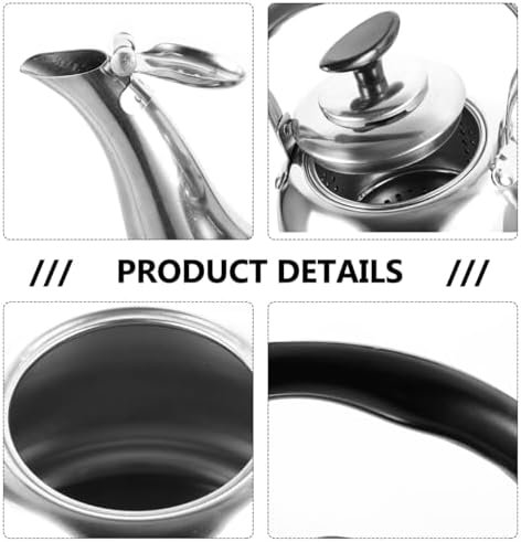 Luxshiny Whistle Teakettle 1 Liter Stainless Steel Stove Top Water Kettle with Filter Screen for Boiling Water and Tea Brewing - Image 3
