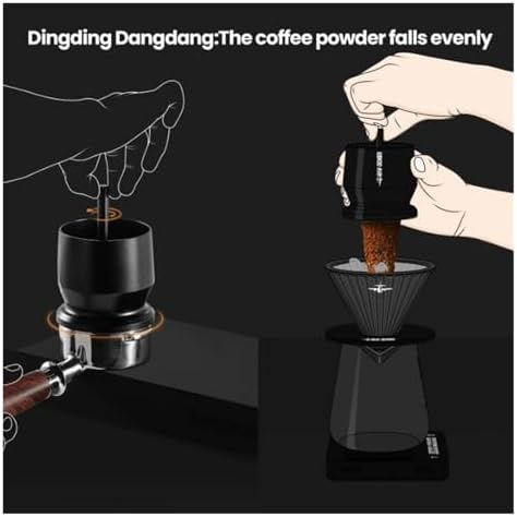 MHW-3BOMBER Dosing Shaker Espresso Dosing Funnel With Stirrer Aluminum Alloy Coffee Dosing Cup Fit 58mm Portafilter Barista Tool(1pc Matt Grey 58mm) - Image 6