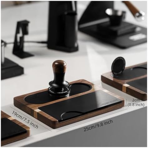Coffee Tamping Station Wooden Silicone Espresso Tamper Mat for 51-58mm Home Barista Coffee Accessories - Image 5