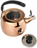 Viking 2.6 Qt Stainless Steel Whistling Stovetop Tea Kettle, Rose Gold - Image 5