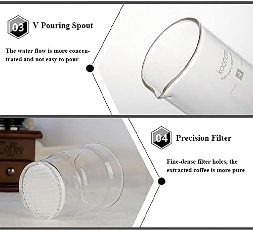 Cold Brew Coffee Maker,Cold Drip Coffee Machine with Adjustable Drip Filter,Glass Cold Brew Coffee Tower Iced Coffee Brewer for Home and Office - Image 4