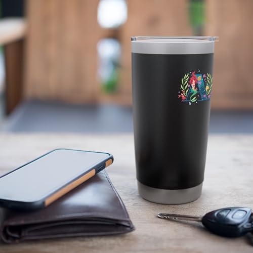 Disney Princess Alphabet Monogram Mermaid Letter A for Ariel Stainless Steel Insulated Tumbler - Image 7