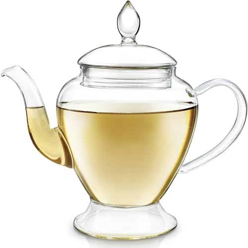 Teabloom Le Bouquet Glass Teapot with Two Gourmet Blooming Tea Flowers - 34 Oz /1 L Capacity (Up to 4 Cups of Tea) - Image 4