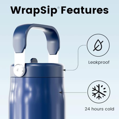 Fjbottle WrapSip 24 oz Insulated Tumbler with Flip Straw and Handle - Image 2
