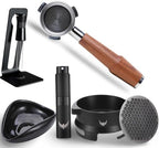 Breville Espresso Accessories Kit Walnut Bottomless Portafilter 54mm Dosing Funnel, Puck Screen, Coffee Bean Dosing Cup, RDT Spray Bottle, and Magnetic WDT Tool by KNODOS