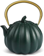 VICSKY Pumpkin Cast Iron Teapot - Small Halloween Tea Kettle Stovetop Safe by VICSKY