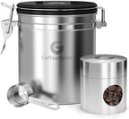 Coffee Gator Coffee Canister, 16oz Airtight Containers & Travel Jar by CoffeeGator