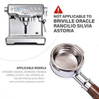 Bottomless Portafilter 58mm Compatible with E61 Group, Rancilio/Expobar/Rocket Espresso Machines, 2 ears 58mm Portafilter, Filter Basket Included (Redwood) - Image 2