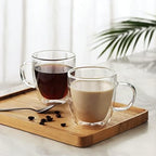 CNGLASS 17oz Double Wall Glass Coffee Mugs and 12oz Double Wall Glass Coffee Mugs - Image 7