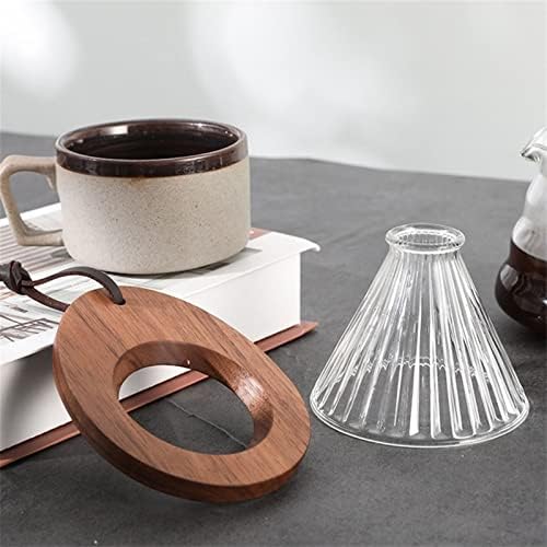 Coffee Filters Natural Coffee Filter Stand Cone Dripper Holder Tea Strainer Durable Home Gift Glass Funnel - Image 4