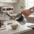 banapoy Stainless Steel Coffee Milk Frothing Pitcher, 450ml (Gradient - Image 5