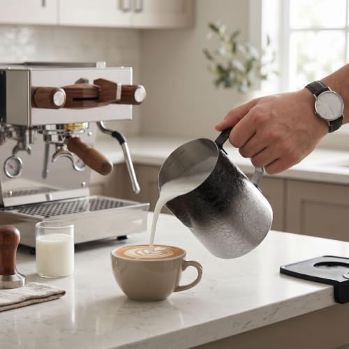 banapoy Stainless Steel Coffee Milk Frothing Pitcher, 450ml (Gradient - Image 5