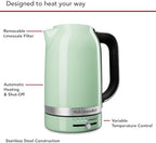 KitchenAid 1.7L Electric Kettle, Temp Control KEK1701, Pistachio - Image 4