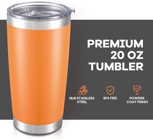 20 oz Tumbler with Lid Stainless Steel Insulated Tumblers Bulk Cups Mug - Image 2