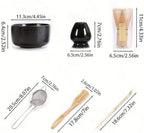 6pcs/Set Bamboo Matcha Set, Including Bowl, Tea Puller, Spoon, Whisk Stand, Strainer, Ceremony(H-02) - Image 3