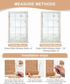 36" W x 72" H Cordless Bamboo Roller Shades for Interior, Camel - Image 3