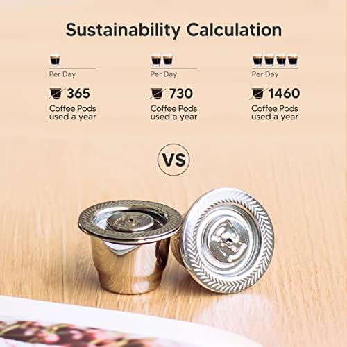 Stainless Steel N espresso Reusable Pods Fit For Nes presso OriginalLine, Metal Refillable Espresso Coffee Filter Pods For Nescafe Original Brewers, 2 Capsules With A Tamper - Image 6